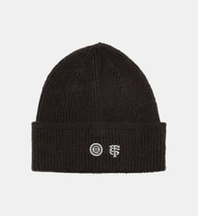 Bonnet à revers en maille marron Stade Toulousain Serge Blanco