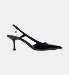 Escarpins sling back en cuir vernis Maje