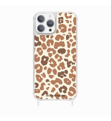 Coque de téléphone glossy léopard marron avec anneaux pour iPhone 15 Pro Max La Coque Française