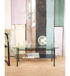 Table basse en verre Liv N°309- Produit chiné Debongout