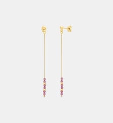 Boucles d'oreilles dorées longues - shani Caroline Najman
