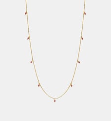 Collier doré agate verte long - MILADY Caroline Najman