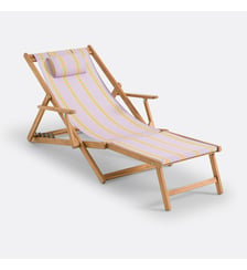 Chaise longue acacia et toile La Redoute Interieurs