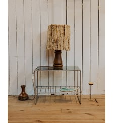 Lampe à poser en bois et laine Julia N°1131 - Produit chiné Debongout
