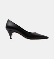 Roka - Escarpins En Cuir Lisse Noir Parallèle
