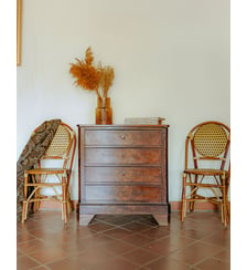 Commode en chêne foncé Garance N°697- Produit chiné Debongout