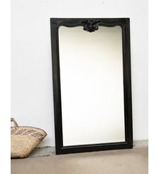 Grand miroir en bois ancien au fronton sculpté Georges N°1318- Produit chiné Debongout