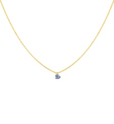 Collier 360° - Diamant taille cœur, 0,30ct - Or jaune 750‰ La Brune & La Blonde