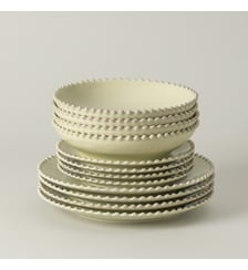 Set Table 12 Pièces avec Bol à Soupe/Pâtes Pearl Costa Nova