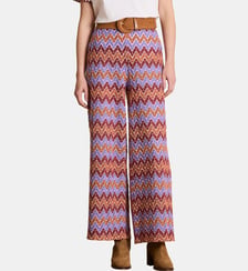 Pantalon droit 7/8ème en crochet multicolore La Fée Maraboutée