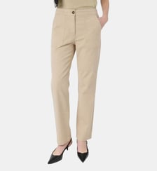 Pantalon 7/8 en coton et lin mélangés - AUDETTE Gerard Darel