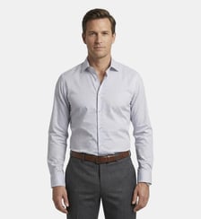 Chemise imprimée motifs géométrique ciel et marine coupe cintrée Atelier Privé