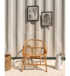 Fauteuil corbeille en rotin Ernest N°1516- Produit chiné Debongout