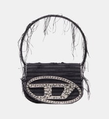 Sac besace pailleté, polido uni ou strass  Diesel