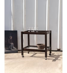 Desserte en bois et en verre Anouk N°363- Produit chiné Debongout