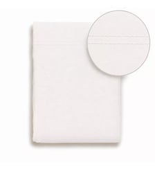 Drap plat gaze de coton lavé uni blanc Malia neige Garnier Thiebaut