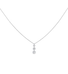 Collier 360° TRIO - 3 diamants, poids total 0,40ct approx. - Or blanc 750‰ La Brune & La Blonde