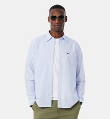 Chemise regular fit Oxford rayée avec poche Lacoste