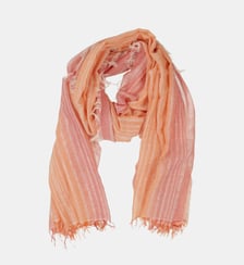 Foulard en coton à rayures lurex La Fée Maraboutée