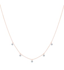 Collier 360° - 5 diamants, poids total 0,35ct approx. - Or rose 750‰ La Brune & La Blonde