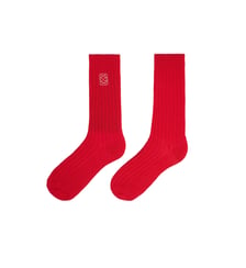 Chaussettes côtelées à logo Sandro