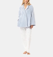 Veste boutonnée en peluche flanelle ESSENTIEL H77A Lingerie Le Chat