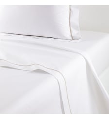 Drap plat en percale de coton Yves Delorme