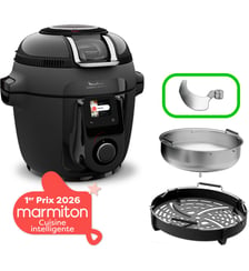 Cookeo Multicuiseur Airfryer Cookeo Infinity avec pale Noir CE9828F0 20 modes de cuisson, 6,5 L Moulinex