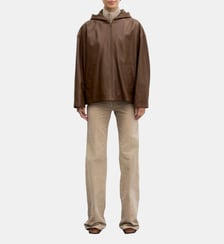 Veste à capuche en cuir vieilli - PAM Gerard Darel
