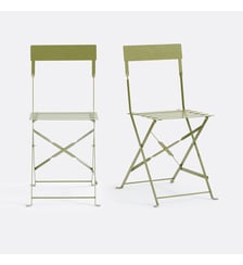 Lot de 2 chaises pliantes métal fer La Redoute Interieurs