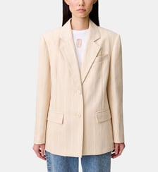 Blazer fines rayures viscose lin Claudie Pierlot