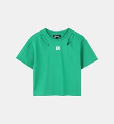 T-shirt ajouré manches courtes DKNY