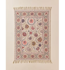 Tapis en coton brodé Flore - XS Cyrillus