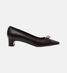 Cedar - Ballerines En Cuir Nappa Expresso Parallèle