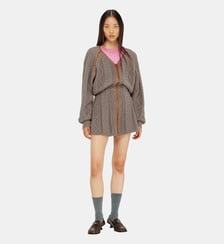 Robe cardigan courte en maille torsadée Diesel