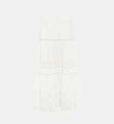 Jupe à broderies en coton - JALY Gerard Darel
