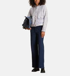 Veste droite en tweed col officier La Fée Maraboutée