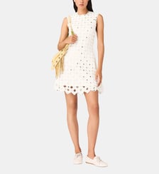 Robe en crochet avec miroirs Maje