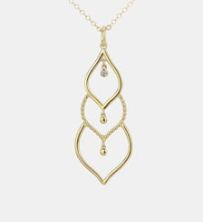 Collier mono-motif Épisode Indélébile | Andalouse en Plaqué Or avec diamant blanc La Garçonne Diamant