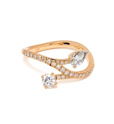 Bague Toi+Moi Toujours 0.25 carat 0.35 carat pavée Loyal.e Paris
