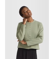 cardigan pression en molleton de coton Agnès b.
