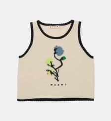 Top en maille à motif floral Marni