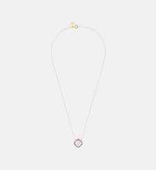 Collier, améthyste rose, diamants, or jaune Morganne Bello