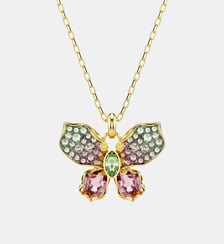 Pendentif Idyllia, Pavé, Papillon, Doré à l’or 18 carats (750/1000) Swarovski
