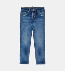 Jean slim bleu moyen avec abrasions - Cool Girl Dsquared2