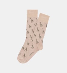 Chaussettes en fil d'écosse - Girafe Beige Arthur