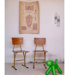 Chaise en bois clair Claude N°861- Produit chiné Debongout