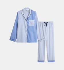 Pyjama col tailleur en popeline de coton, Essentiel Fantaisie Laurence Tavernier