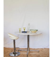 Table à manger ronde en formica Karla N°1108- Produit chiné Debongout