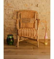 Fauteuil en osier Ernest N°1582- Produit chiné Debongout